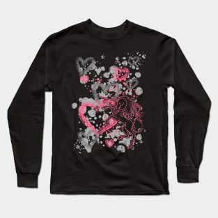 Hearts And Unicorns Long Sleeve T-Shirt